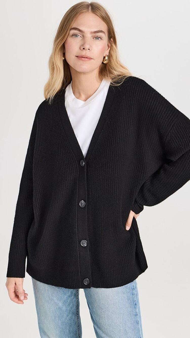 Jenni Kayne Cashmere Cocoon Buttoned Cardigan - S